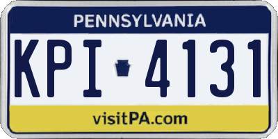 PA license plate KPI4131