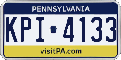 PA license plate KPI4133