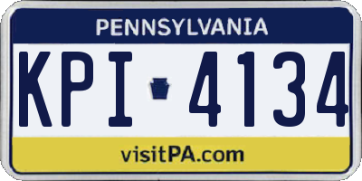 PA license plate KPI4134