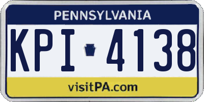 PA license plate KPI4138