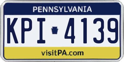 PA license plate KPI4139