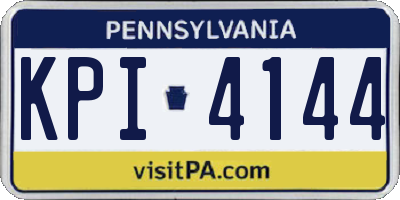 PA license plate KPI4144