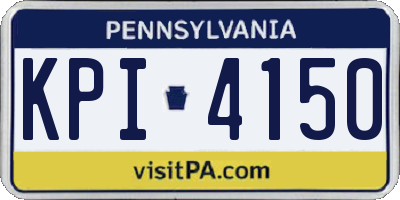 PA license plate KPI4150