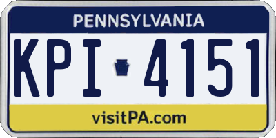 PA license plate KPI4151
