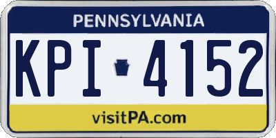 PA license plate KPI4152