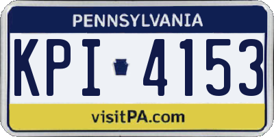 PA license plate KPI4153
