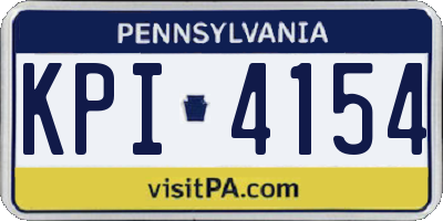 PA license plate KPI4154