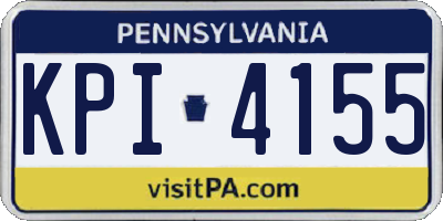PA license plate KPI4155
