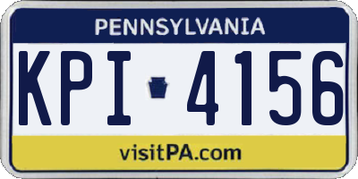 PA license plate KPI4156