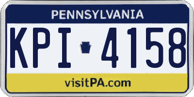 PA license plate KPI4158