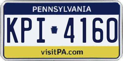 PA license plate KPI4160
