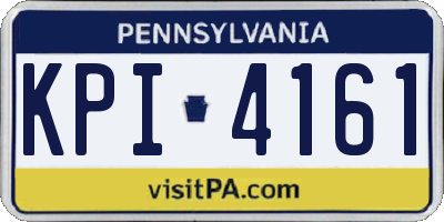PA license plate KPI4161