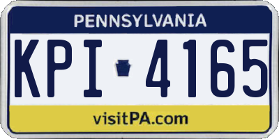 PA license plate KPI4165