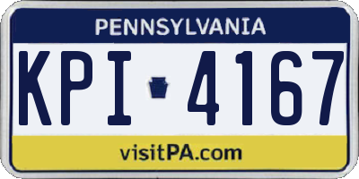 PA license plate KPI4167