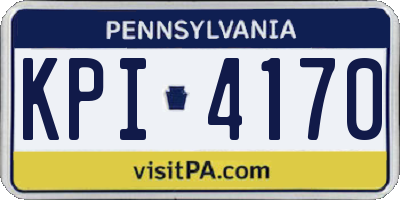 PA license plate KPI4170