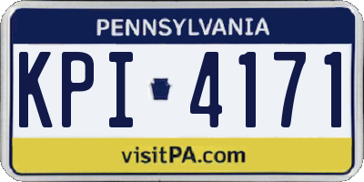 PA license plate KPI4171