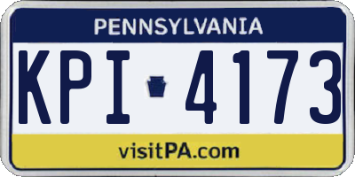 PA license plate KPI4173