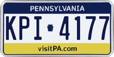 PA license plate KPI4177