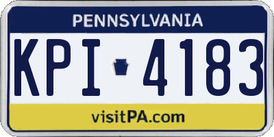 PA license plate KPI4183