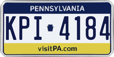 PA license plate KPI4184