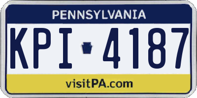 PA license plate KPI4187