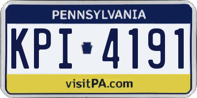 PA license plate KPI4191