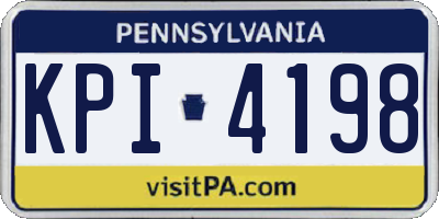 PA license plate KPI4198