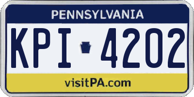 PA license plate KPI4202