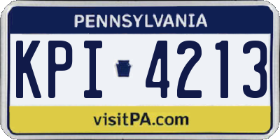 PA license plate KPI4213