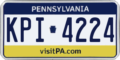 PA license plate KPI4224