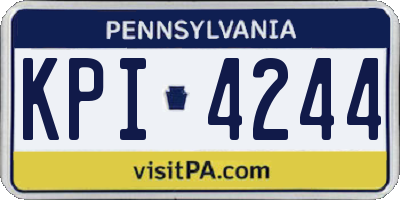 PA license plate KPI4244