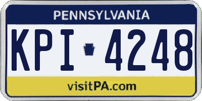 PA license plate KPI4248