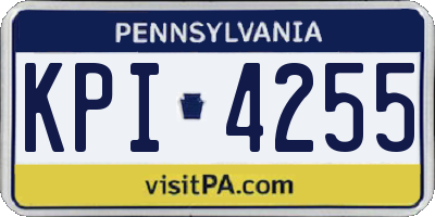 PA license plate KPI4255