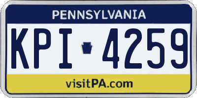PA license plate KPI4259