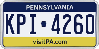PA license plate KPI4260