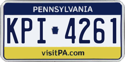 PA license plate KPI4261