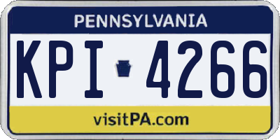PA license plate KPI4266