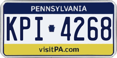PA license plate KPI4268