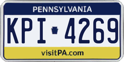 PA license plate KPI4269
