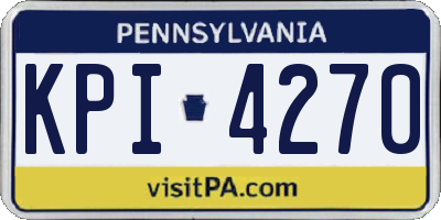PA license plate KPI4270