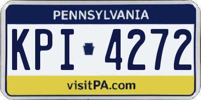 PA license plate KPI4272