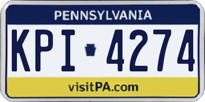 PA license plate KPI4274