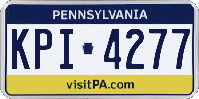 PA license plate KPI4277