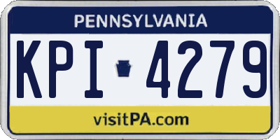 PA license plate KPI4279