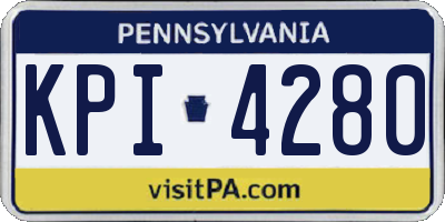 PA license plate KPI4280