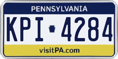 PA license plate KPI4284