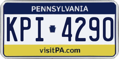 PA license plate KPI4290