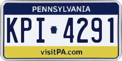 PA license plate KPI4291