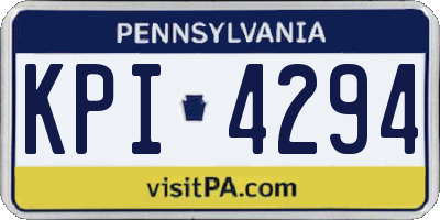 PA license plate KPI4294