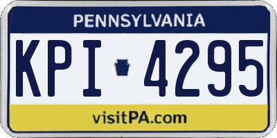PA license plate KPI4295